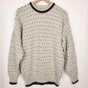 Vintage 80s Christopher Hayes Chunky Sweater Mens S USA Grandpa Knit Classiccore